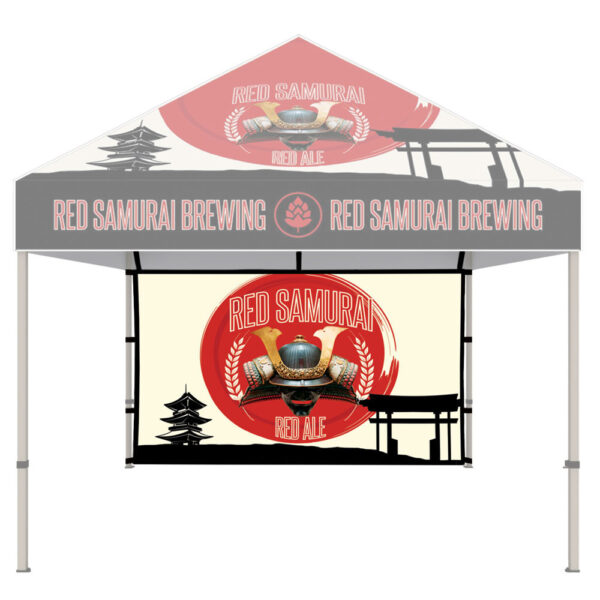 10 ft. Steel Canopy Tent, Full Color Print with White Trim - Image 6