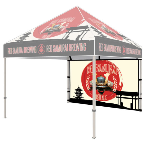 10 ft. Steel Canopy Tent, Full Color Print with White Trim - Image 7