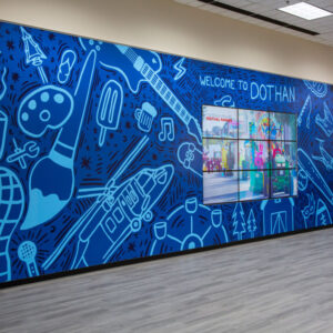 Dothan-Airport-Wall-Wrap-and-Video-Wall-1